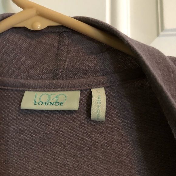 LOGO Lori Goldstein Lounge drape front cardigan - Picture 2 of 4